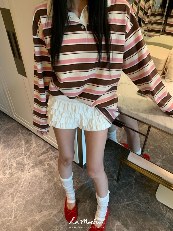 反摺腰頭小雞翹屁蛋糕褲(花花清單)